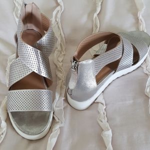 Steven by Steve Madden silver sandals